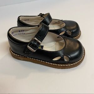 Amilio Girls Black Leather Mary Janes Sz 5D